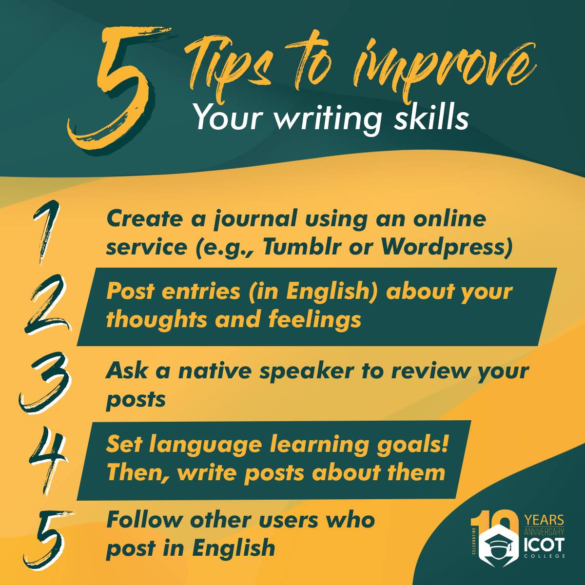 5 tips to improve your Writing skills