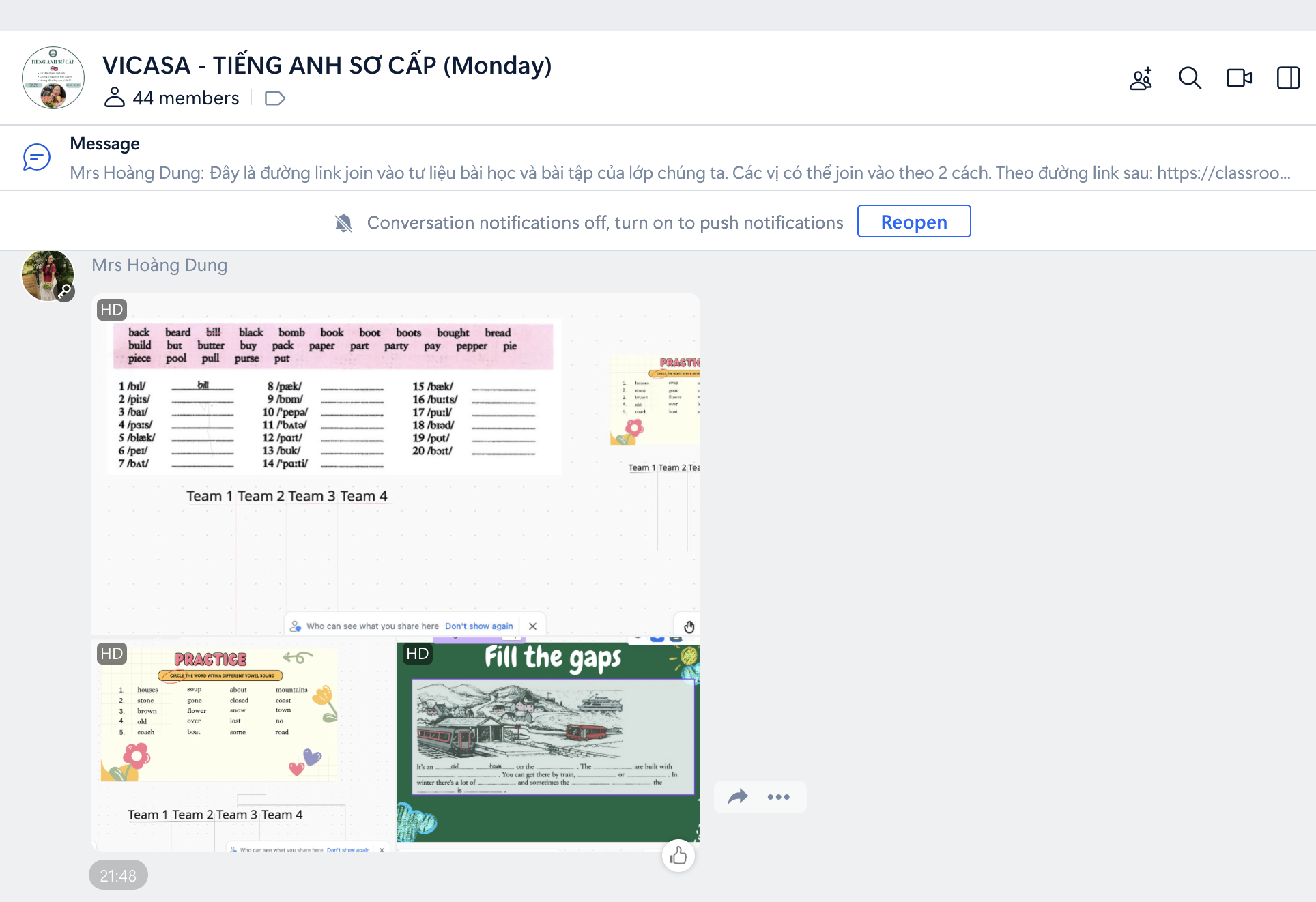 VICASA - TIẾNG ANH SƠ CẤP (Monday)-hoang dung 2024-14